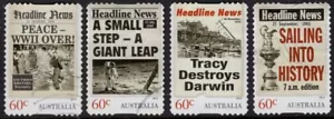 Australia Headline News 2013 conjunto de 4 estampillas S/A buenas a fin usadas - Imagen 1 de 1