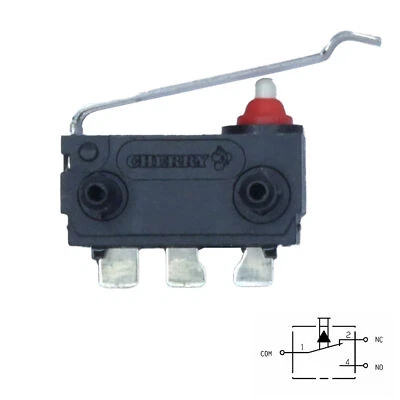 Microinterruptor Switch Cherry DK1G-RG49, cambiador, actuador adicional como palanca de rodillos - Imagen 1 de 3
