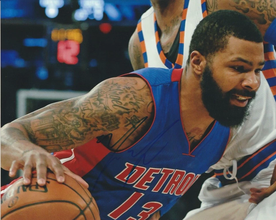 Pistones Detroit 8x10 autografiados por Marcus Morris envío gratuito G890 Foto 1 de 1