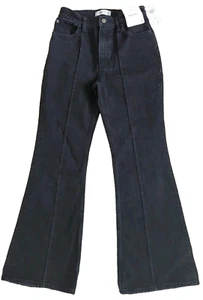 Abercrombie Fitch Jeans Womens 26 2 Short Black The Vintage Flare High Rise Tags - Picture 1 of 13