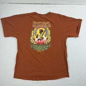 Vintage Beer Shirt Adult Large Orange Y2K Hippie Turtle Nature India Brown Ale - Picture 1 of 10