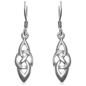 Sterling silver Celtic drop earrings with gift box