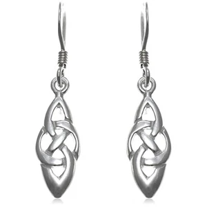 Sterling silver Celtic drop earrings with gift box - Picture 1 of 5