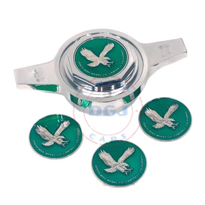 Zenith Candy Green on Chrome Lowrider Wire Wheel Metal Chips Emblems S1 - Picture 1 of 1