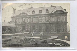 (w15a13-354) Public Library, Belle Vue, HALIFAX 1918 Used, Slight Damage O/W VG - Picture 1 of 1