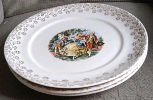 3 Vintage KING QUALITY Fine Dinnerware 22KT Gold Plate 10” USA /504 - Picture 1 of 5