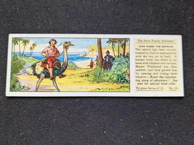 1935 Ty-Phoo Swiss Family Robinson Card # 20 Jack rides the Ostrich (VG/EX) - Image 1 of 3