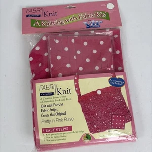 Pretty in Pink Handbag- Fabri Knit - Knit with Fabric strips KIT - NEW - Picture 1 of 9