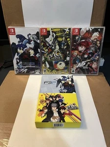 Persona 3, 4 Golden, and 5 Royal Switch W/Slipcover BRAND NEW Limited Run Games - Picture 1 of 12