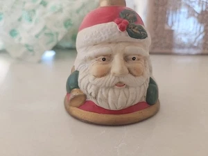 Vintage Weihnachtsmann Weihnachtsglocke handbemalt Keramik Weihnachtsdeko - Bild 1 von 3