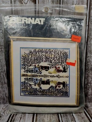 1985 Bernat WN7011 Reflections Winter Needlepoint Canvas 16"x20" New - Image 1 of 4