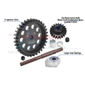 20/33T Spur/Pinion Gear Set MOD 1.5 - 8mm D-Bore (w/ Bearings & Input Shaft) - Picture 1 of 1