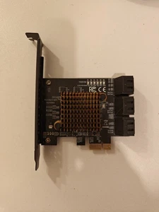 PCI-E To 6 Ports SATA 3.0 Controller Expansion Card Adapter 6Gbps For PC Hub  - Picture 1 of 3