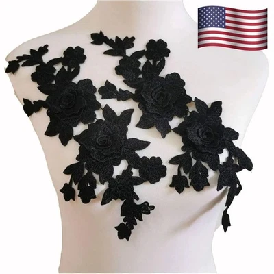 1pc Handmade Flower Applique Lace Fabric Cloth Applique Cloth Patch sewing - Image 1 of 4