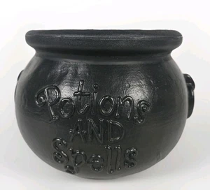 HALLMARK Black Potions and Spells Halloween Talking Witch’s Cauldron Candy Bowl - Picture 1 of 7