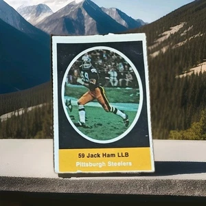 Estampillas de jugadores de acción Sunoco NFL 1972 de la corte Pittsburgh Steelers Jack Ham LB #59 de colección - Imagen 1 de 2