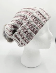 Berretto Mathilda nuovo con etichette Sundance Catalog grigio/rosa misto lana morbida prezzo al dettaglio consigliato $50 - Foto 1 di 7