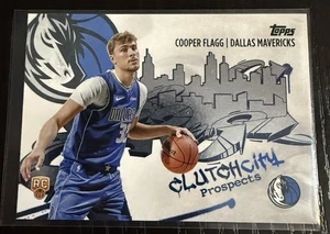 Cooper Flagg 2025-26 Topps Clutch City Prospects #CC-1 Dallas Mavericks RC - Foto 1 di 2