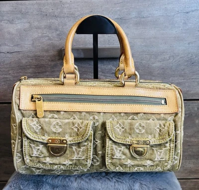 💚Rare! Louis Vuitton Monogram Green Denim Monogram  Speedy Bag 💚 - Image 1 of 4