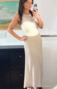 Vintage Express Size 9/10 Tan Chiffon Maxi Skirt - Picture 1 of 7