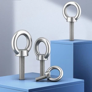 Eye Shape Lifting Eye Bolt GB/T 825 Threaded Bolt Fastener 304 Stainless Steel - Picture 1 of 6