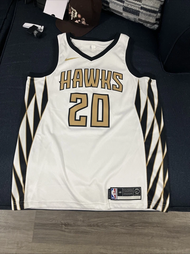 Atlanta Hawks John Collins Nike White City Edition Swingman Jersey Size 48/ L - Imagem 1 de 2