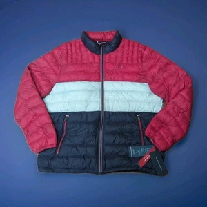 Tommy Hilfiger Men Packable Puffer Jacket Coat Red White Blue USA DOWN XL Winter - Picture 1 of 9