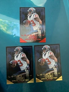 2014 Panini longevity Arian Foster #243 Quantity 3 - 1 Red, 2 Gold  Houston - Picture 1 of 16