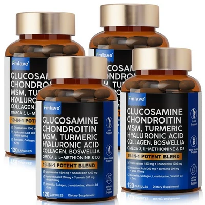 Glucosamine Chondroitin MSM Turmeric – Joint Health Supplement Joint Pain Relief - Image 1 of 4