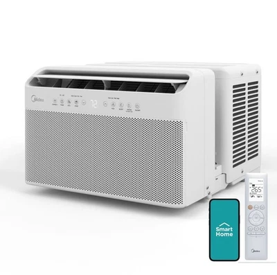 Midea 8,000 BTU Smart Inverter U-Shaped Window Air Conditioner MAW08W1QWT - Image 1 of 4