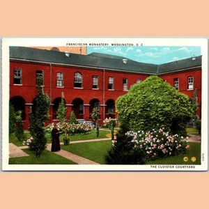 Postcard Franciscan Monastery Cloister Courtyard Washington DC - Picture 1 of 4