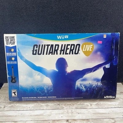 Guitar Hero Live Bundle (Wii U, 2015) with Guitar, Strap, Game, Dongle EXCELLENT - Image 1 of 4