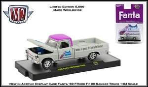 M2 Machines 1:64th Diecast Car '69 Ford F-100 Ranger Truck Fanta In Display Case - Picture 1 of 3