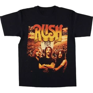 T-shirt RUSH Band maglietta unisex cotone tutte le taglie S nera maglietta unisex A431 - Foto 1 di 5