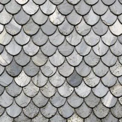 Dolls House Roof Tiles Shingles Fish Scale Slate Grey Miniature Roofing Sheet - Image 1 of 4