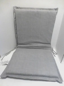 Flanged Chair Cushion Outdoor Patio Gray Grey NEW Thin - Picture 1 of 9