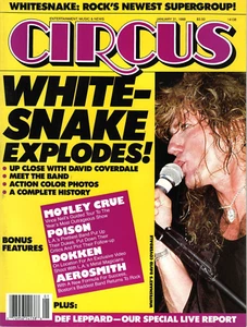 Circus Magazine January 31 1988 Whitesnake RUSH Metallica Motley Crue Megadeth - Picture 1 of 24