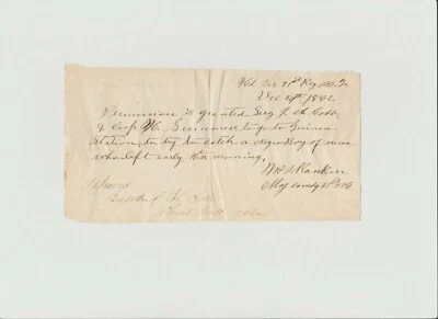 1862 Carta Confederado Maj Rankin mensaje para enviar tropas para encontrar negros fugitivos Foto 1 de 2