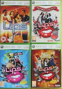 LIPS XBOX 360 - 4x giochi COMPLETO collezione lotto lavoro SET BUNDLE - Foto 1 di 2