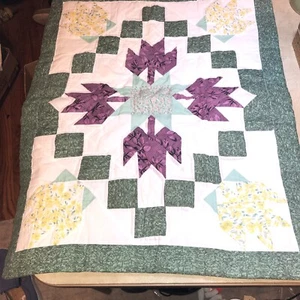 Set 2 Quilted Patchwork Pillow Shams Cases Covers Bedding Vintage 1994 - Picture 1 of 9