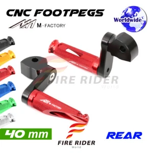 For Ducati 1198 S/R/EVO 2010-2012 10 11 12 40mm Riser CNC Billet Rear Footpegs - Picture 1 of 11