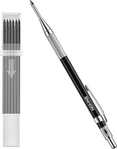 Mechanical Carpenter Pencil with 12 Refills Woodworking Construction Pencil NEW - Picture 1 of 7