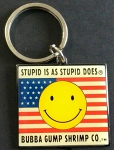 KEY RING KEYCHAIN Stupid is as Stupid does Bubba Gump Shrimp Co NICE! - Imagen 1 de 3