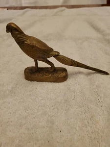 Vintage heavy Brass Pheasant  with movable tail - Picture 1 of 10