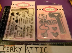 HAPPY MAIL BOX WELCOME DROP 11 DIE CUTS 23 CLEAR STAMPS OF LIFE BARNARD CREAKY - Picture 1 of 1