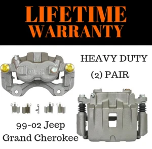2x Brake Calipers w/ Bracket for Jeep WJ Grand Cherokee 99-04 Front Left & Right - Picture 1 of 8