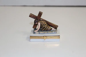 The Life of Christ Limoges Trinket Box Collection "Jesus Carries the Cross" 2009 - Picture 1 of 8