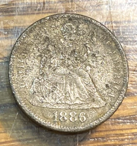 1886 Seated Liberty Dime XF Details @ A Fraction of Greysheet CHN - Picture 1 of 2
