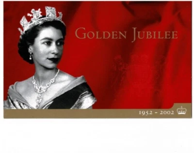 Stamp 2002 Australia Golden Jubilee of QE2 pair & mini sheet in post office pack - Image 1 of 2