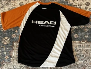 Team Head Racquetball Jersey Shirt Mens Large Black Orange White Racquetball - Picture 1 of 10